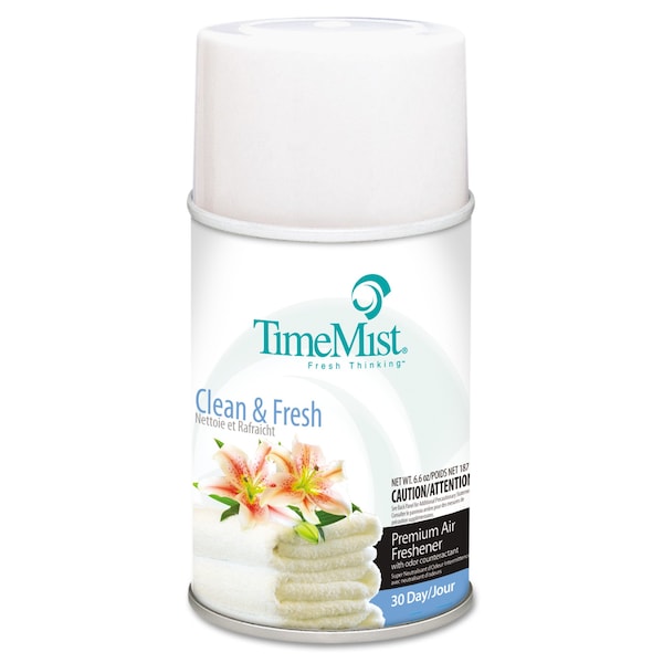 Timemist Premium Metered Air Freshener Refill, Clean N Fresh, 6.6 oz Aerosol 1042771EA - main